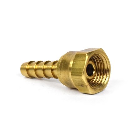 INTERSTATE PNEUMATICS Brass Hose Fitting, Connector, 1/4 Inch Swivel Barb x 1/4 Inch Female NPT End FFS144